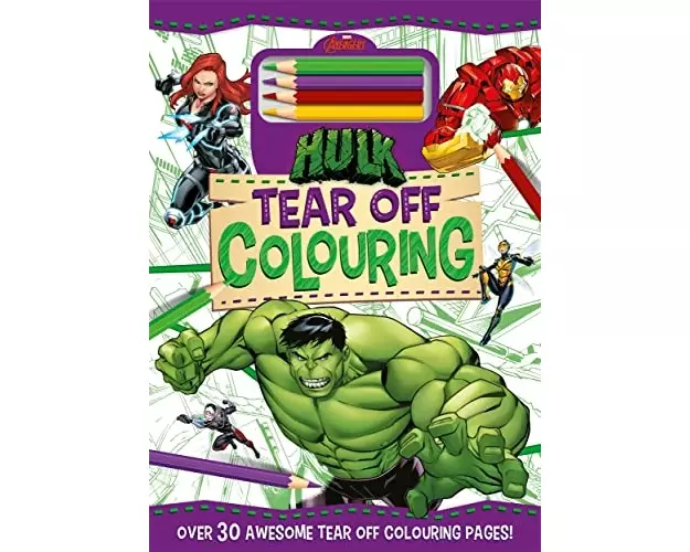 Marvel Avengers Hulk: Tear Off Colouring