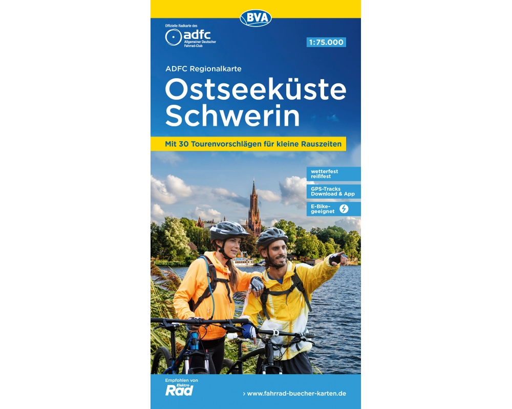 BVA ADFC Regionalkarte Ostseeküste Schwerin 1:75.000