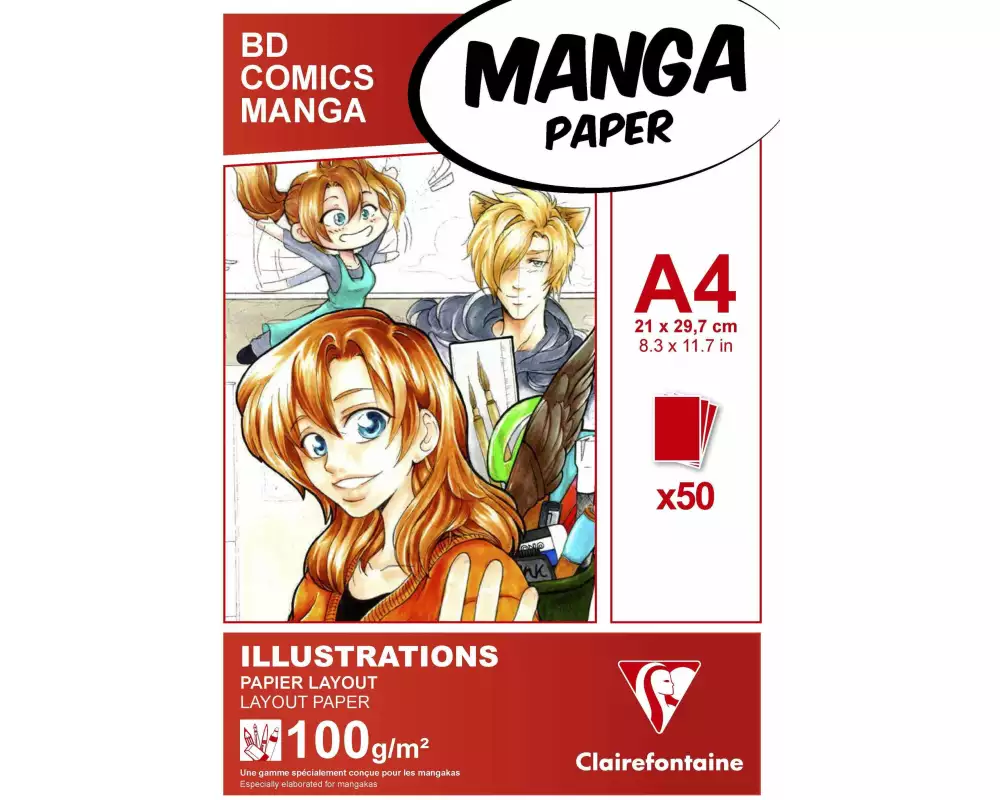 Layoutblock für Mangas und Comics A4 50 Blatt 100g