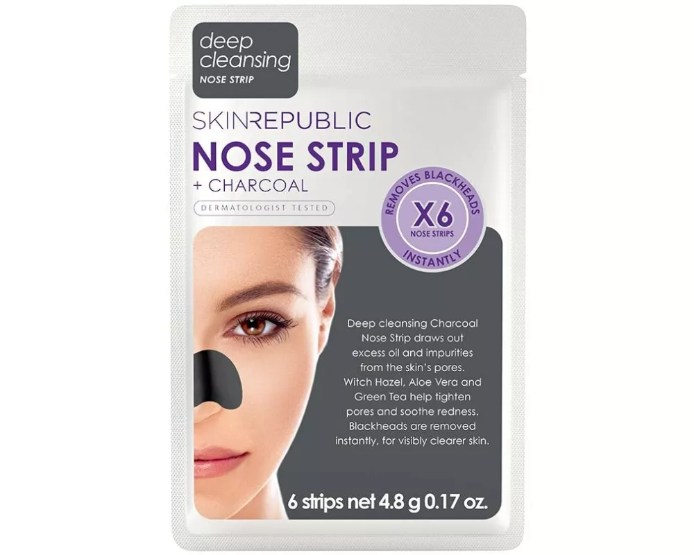 SkinRepublic Maske Charcoal Nose Strips 6 Stück