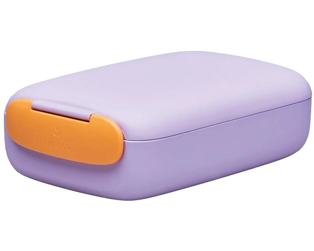 BioLoco Lunchbox rectangle -whisper sister Lila/Orange