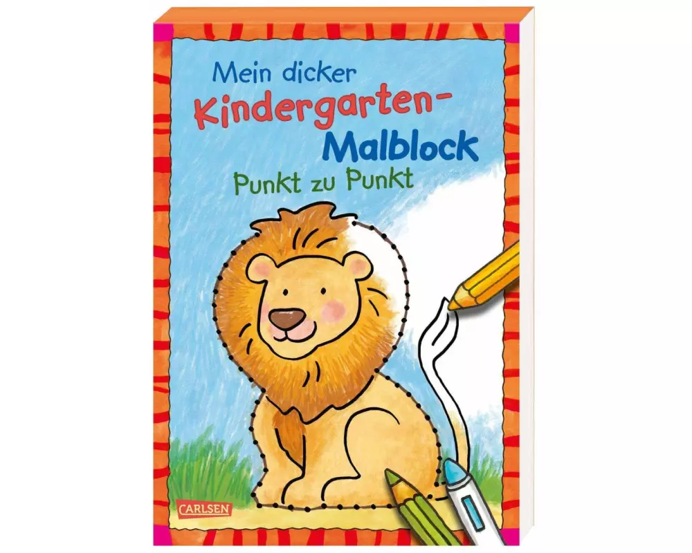 Mein dicker Kindergarten-Malblock: Punkt zu Punkt