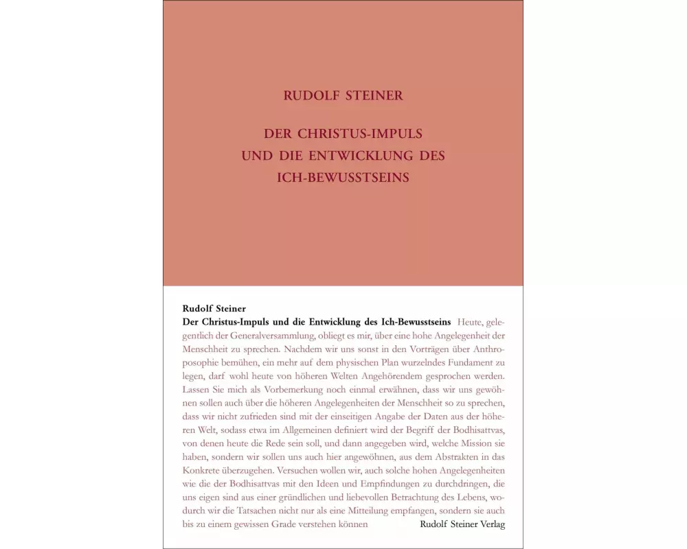 Der Christus-Impuls und die Entwicklung des Ich-Bewusstseins