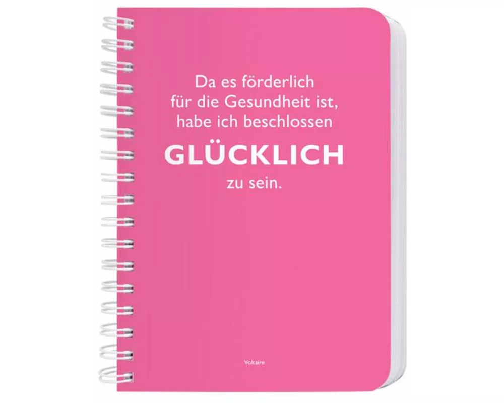 Ringbuch A6 Voltaire Glücklich