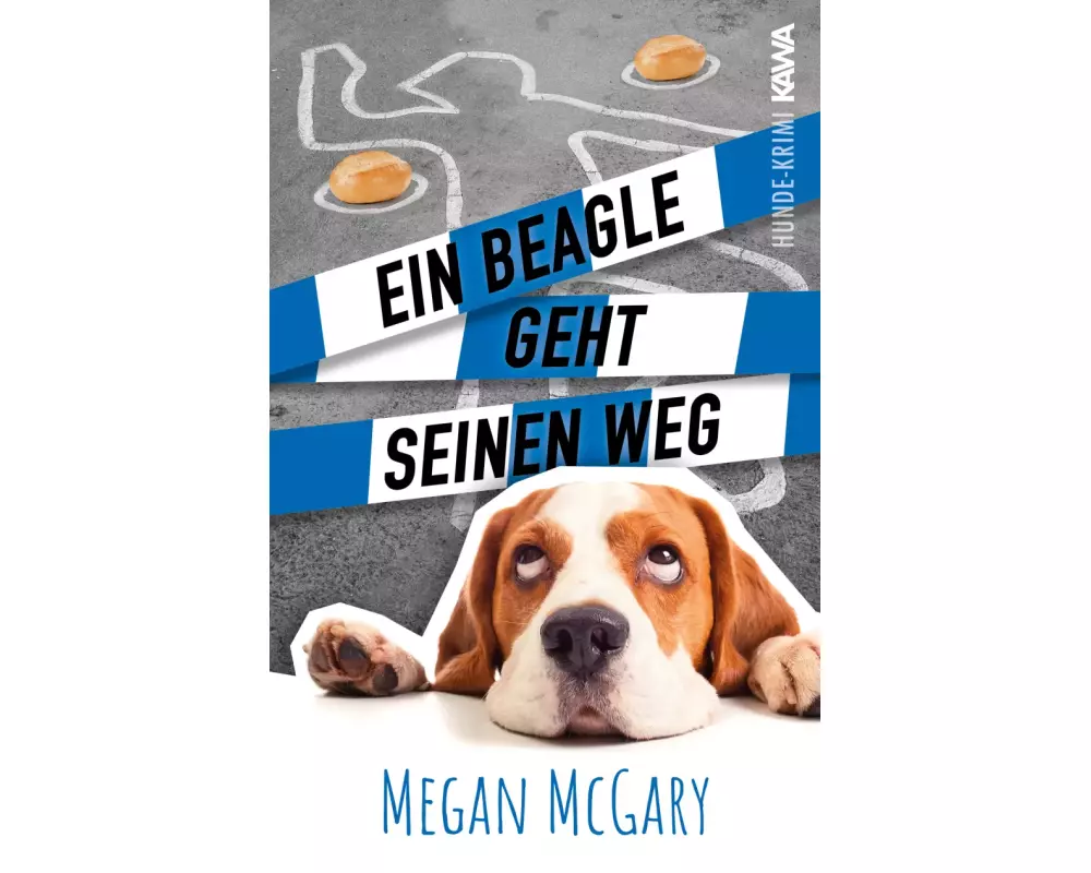 Ein Beagle geht seinen Weg
