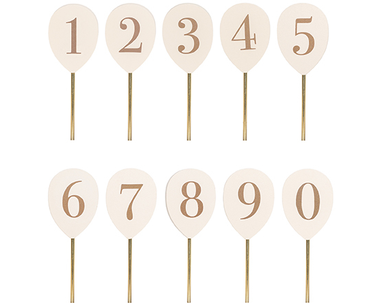 JABADABADO Zahlenballons 4.3x1x11.3cm T303 0-9, Holz