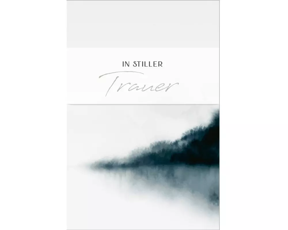 ABC Trauerkarte Nebel über dem See B6