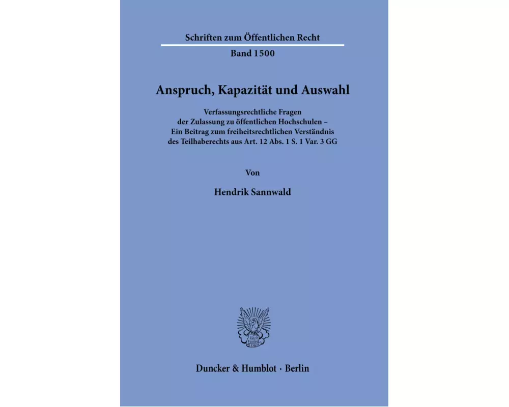 Anspruch, Kapazität und Auswahl