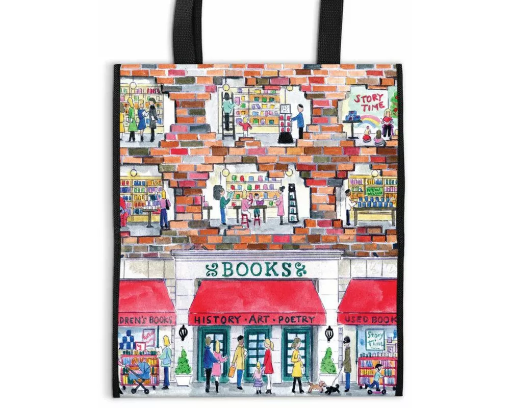 Michael Storrings A Day at the Bookstore Reusable Shopping Bag