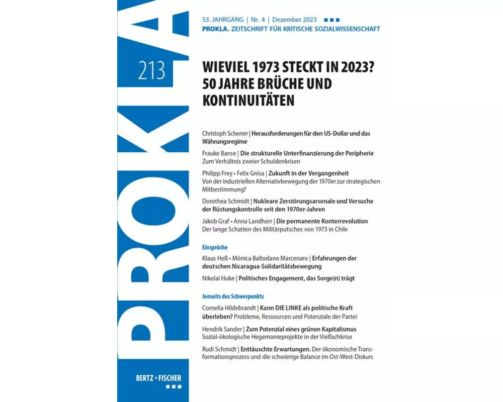 Wieviel 1973 steckt in 2023? 50 Jahre Brüche und Kontinuitäten