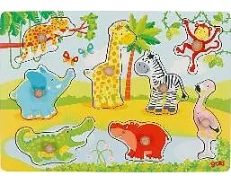 Steckpuzzle Afrikanische Tierkinder