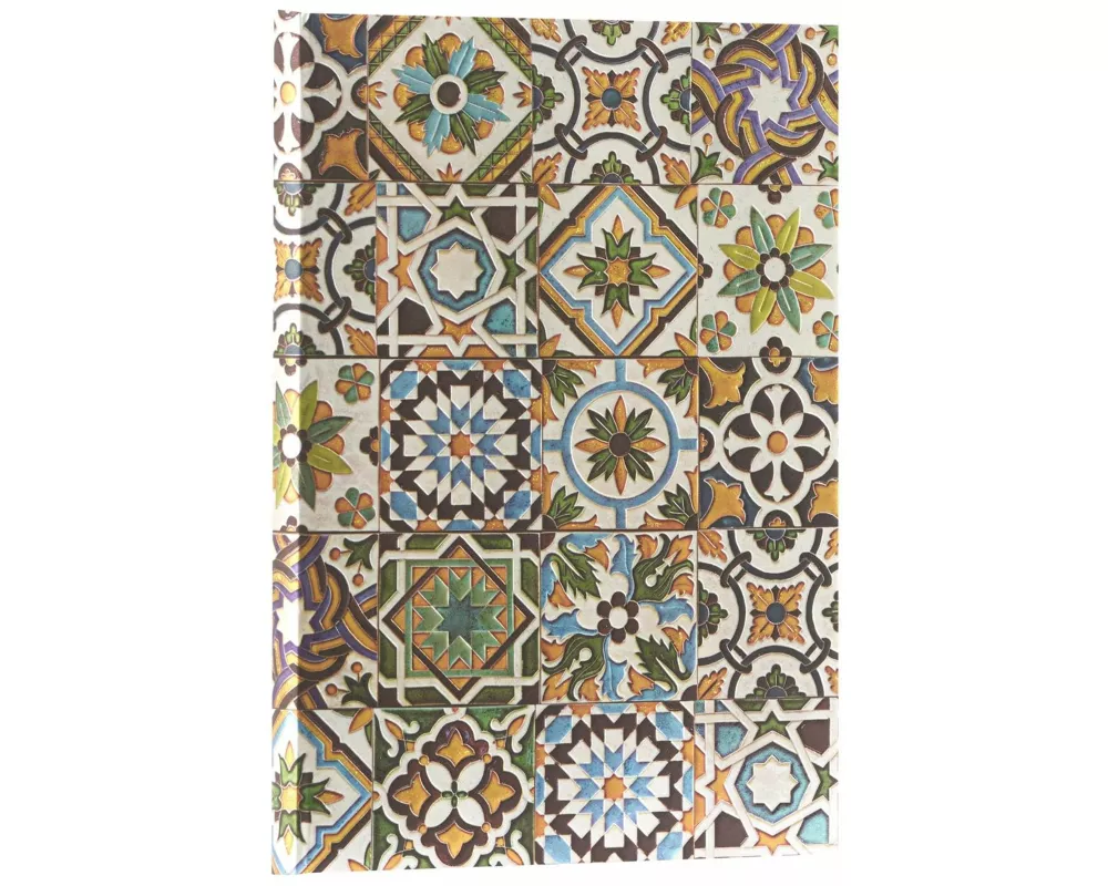 Porto (Portuguese Tiles) Midi Lined Hardback Journal (Elastic Band Closure)