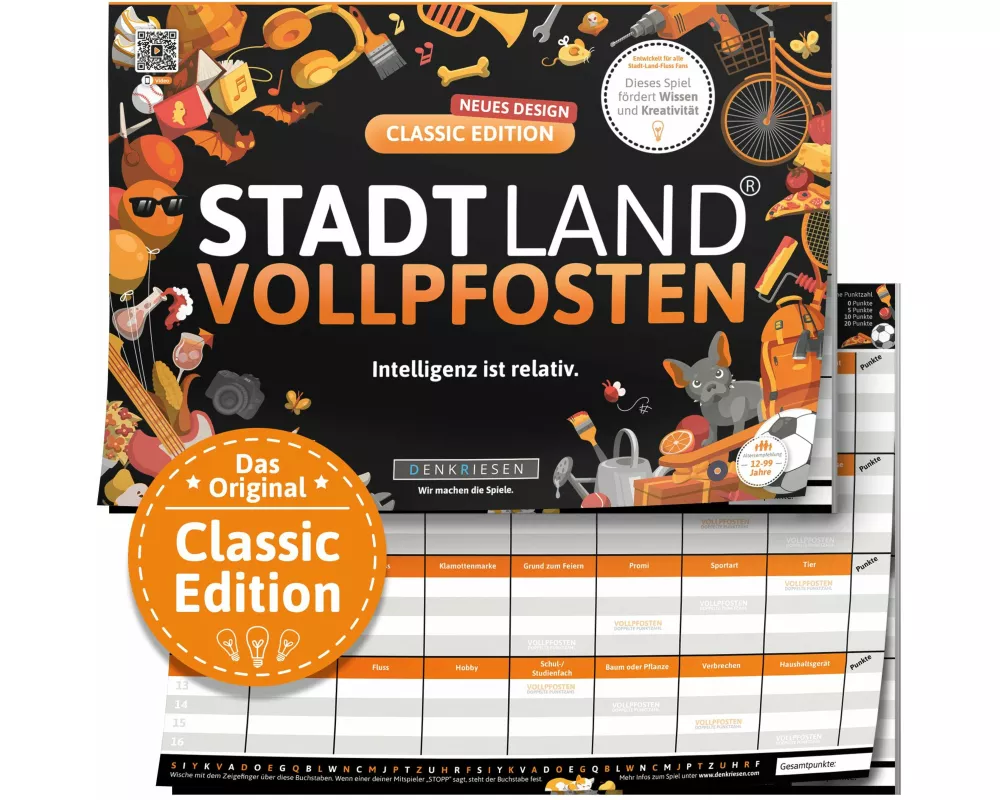 DENKRIESEN - STADT LAND VOLLPFOSTEN - CLASSIC EDITION - "Intelligenz ist relativ." - A4