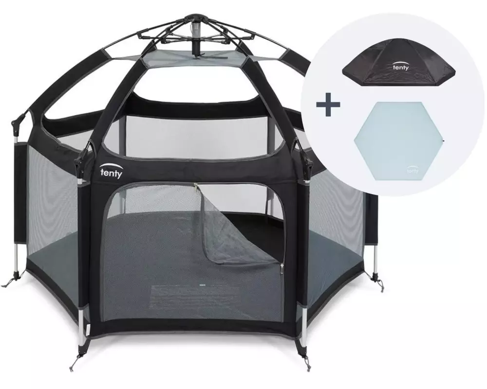 tenty Laufgitter Set Schwarz/Blau