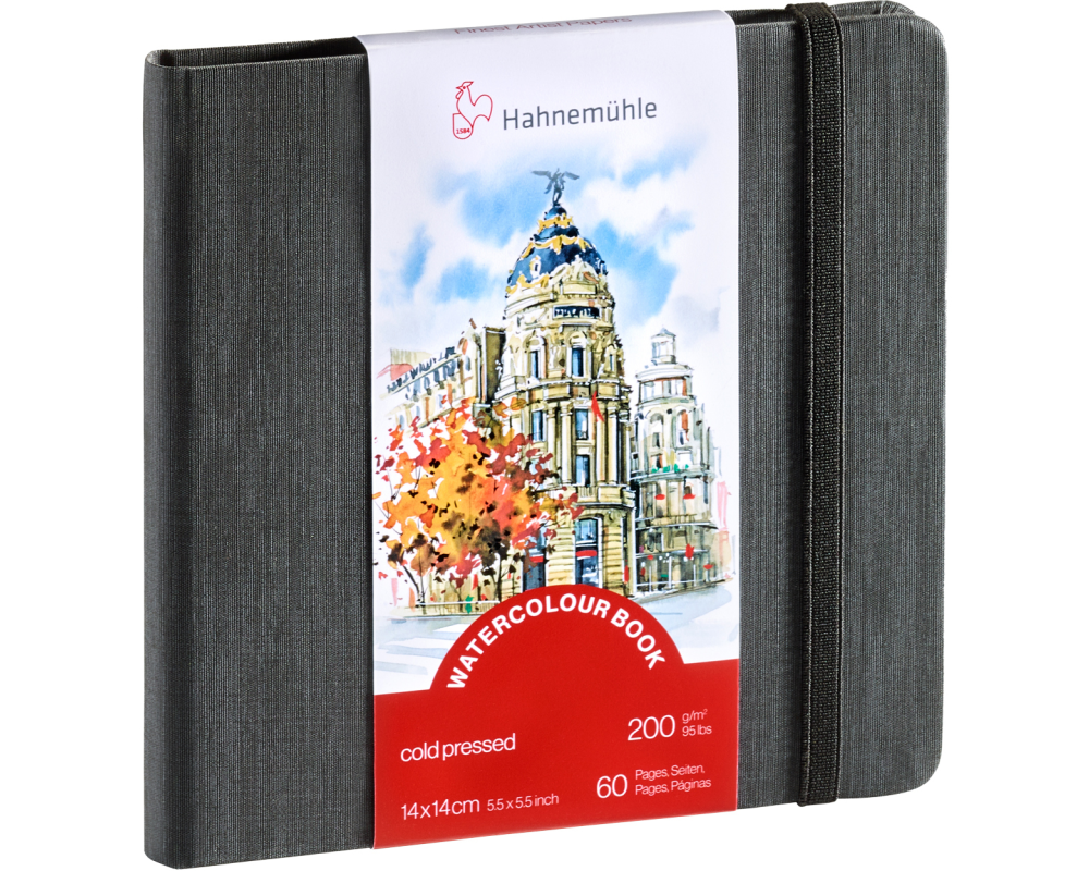 HAHNEMÜHLE Aquarellbuch 14x14cm 10628816 weiss, 200g 30 Blatt