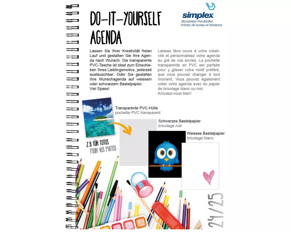 Simplex Schulagenda Do-it-yourself A6, 2024-2025