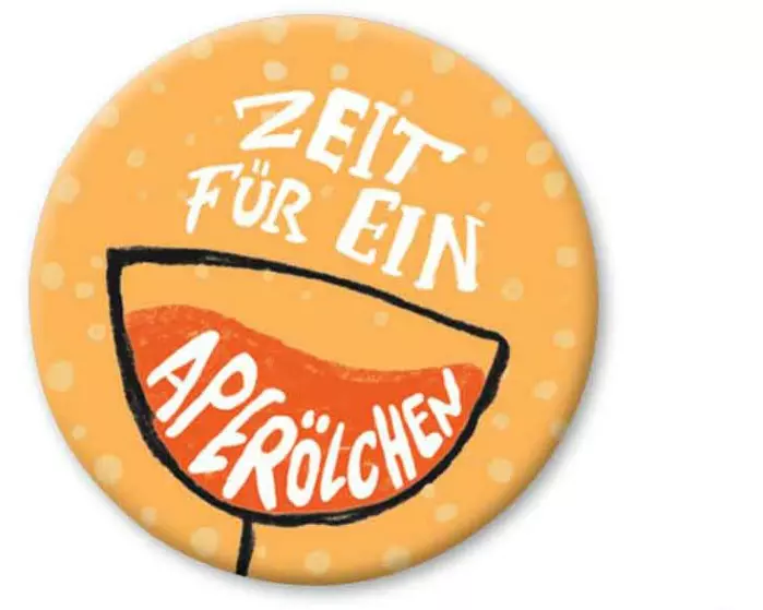 Cart Haftmagnet Zeit für ein Aperölchen 1 Stück, Weiss