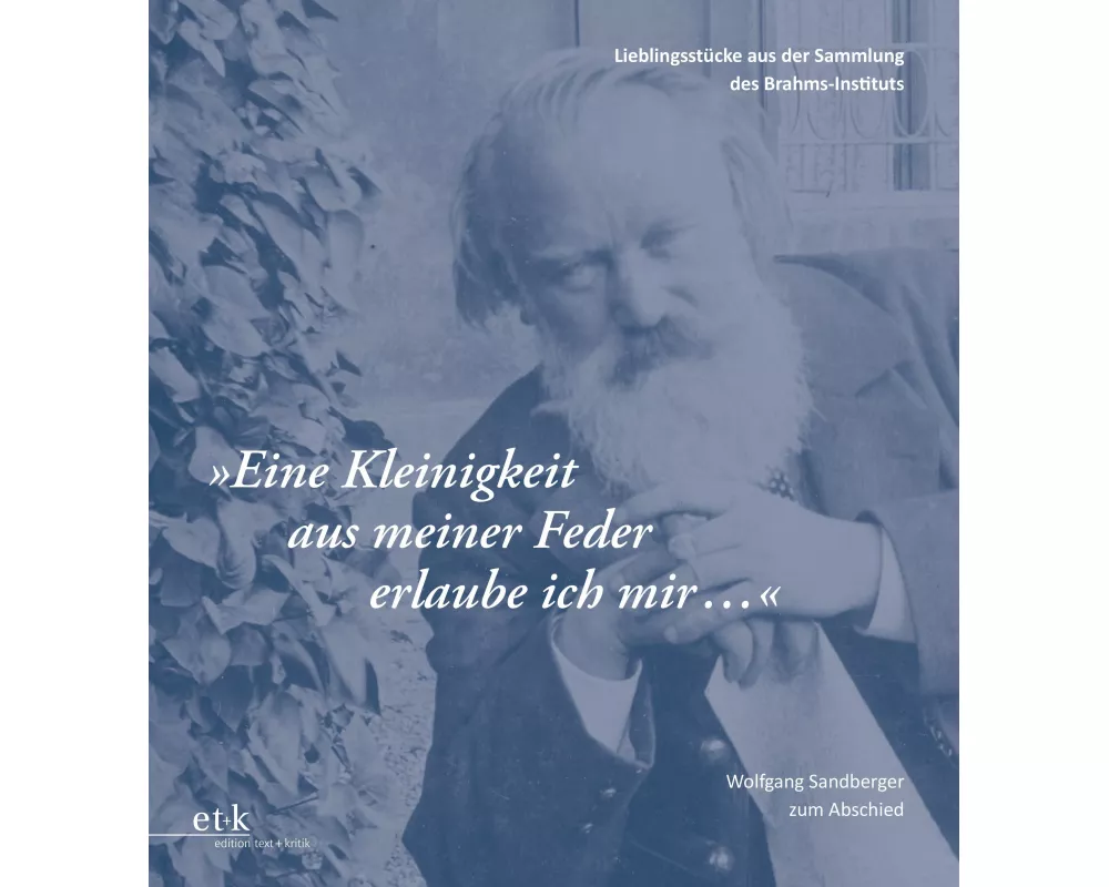 "Eine Kleinigkeit aus meiner Feder erlaube ich mir ..."