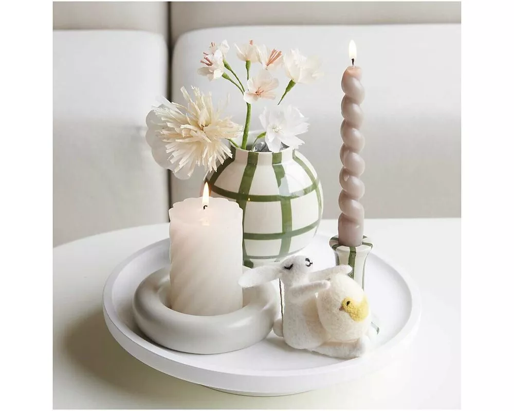 Aufhänger Filz-Hase, Weiß, 9,5 x 4,3 x 9cm