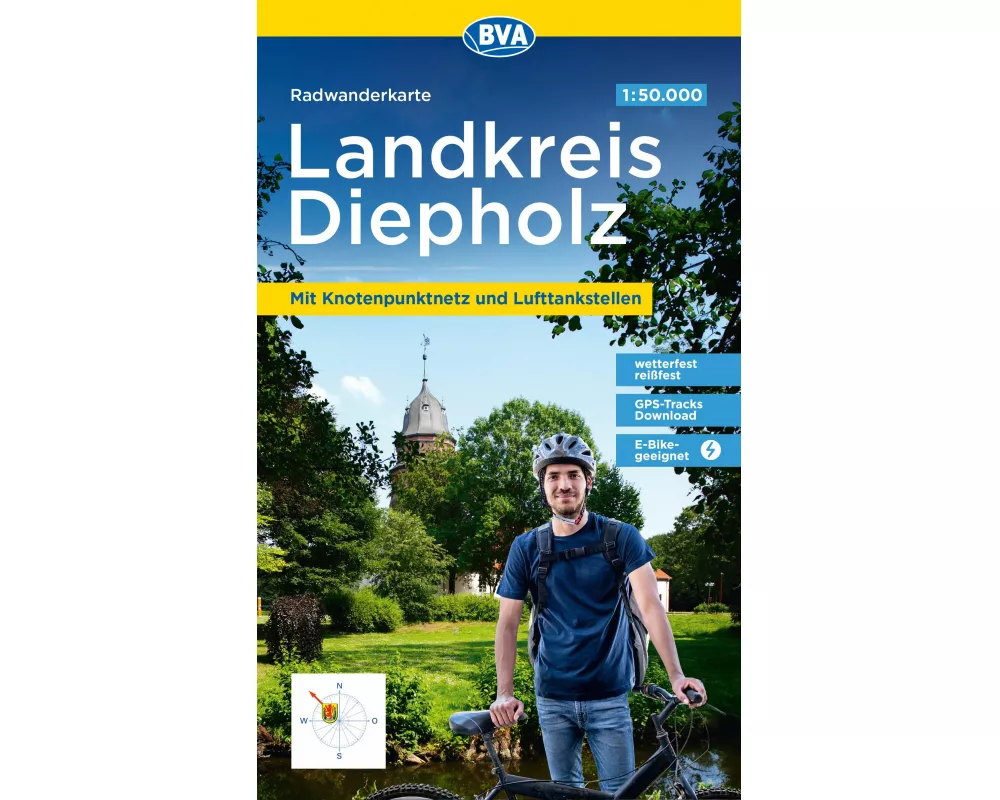 BVA Radwanderkarte Landkreis Diepholz mit Knotenpunkten 1:50.000