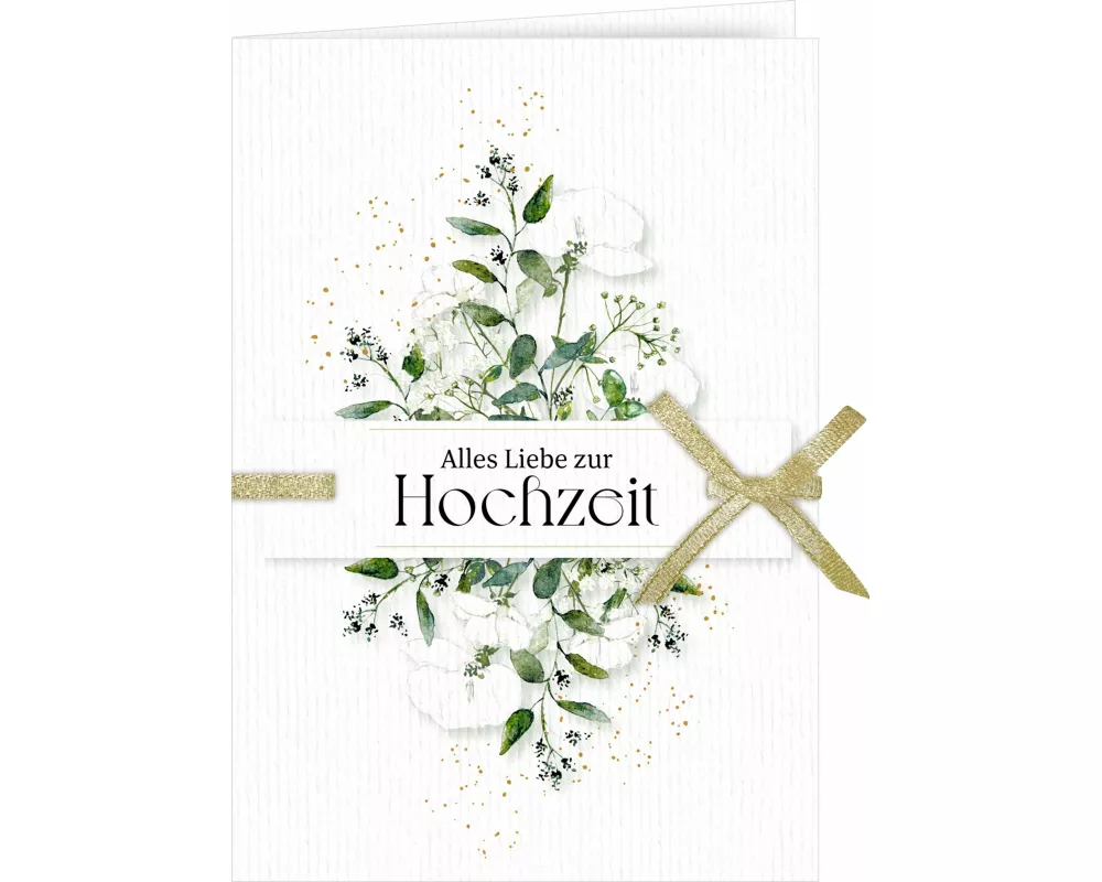 Grußkarte mit Kuvert – Alles Liebe zur Hochzeit
