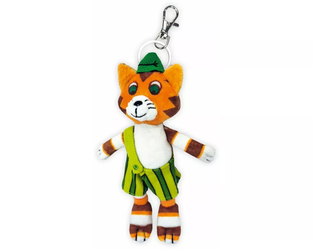 Trötsch Pettersson und Findus Schlüsselanhänger aus Plüsch Findus