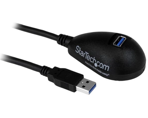 StarTech.com 5 ft Black Desktop SuperSpeed USB 3.0 Extension Cable