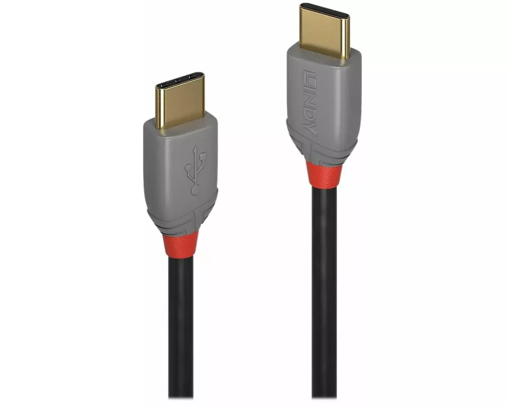 LINDY Anthra Line USB Cable, USB 2.0, USB/A-USB/C M-M, 0.5m