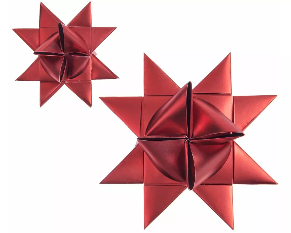 Fröbelsterne Metallic, Rot FSC MIX 60 Streifen, 120 g/m²