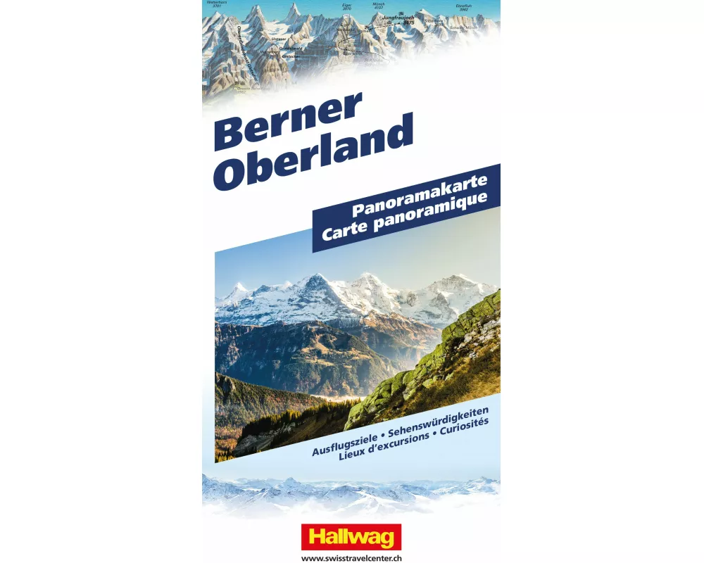 Hallwag Panoramakarte Berner Oberland
