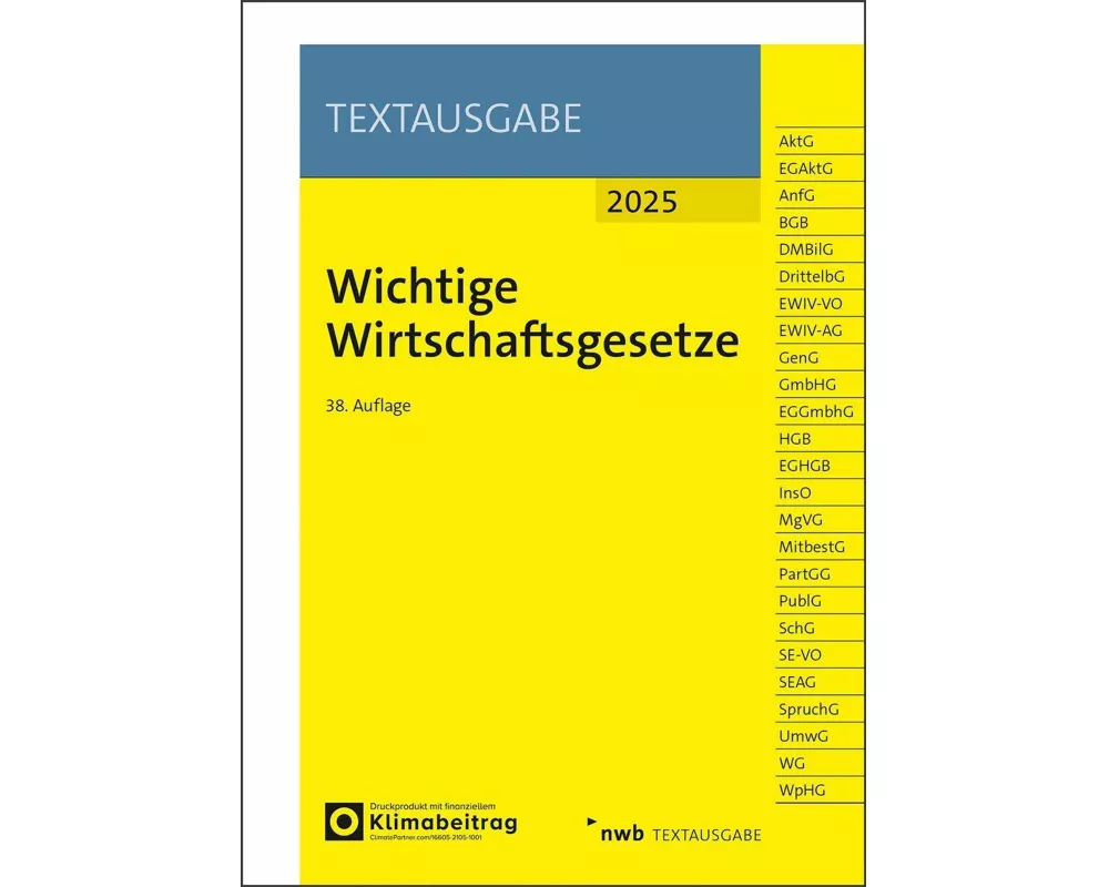 Wichtige Wirtschaftsgesetze