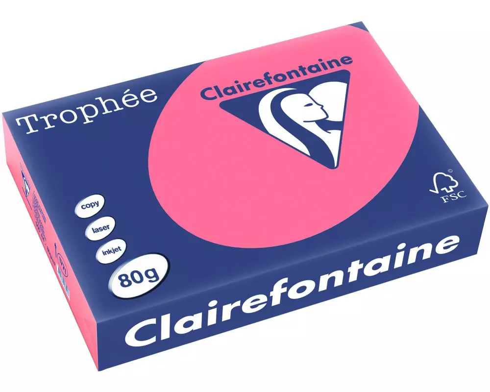 Clairefontaine Kopierpapier Trophée Colored Copy FSC A4, Pink, 80 g/m²