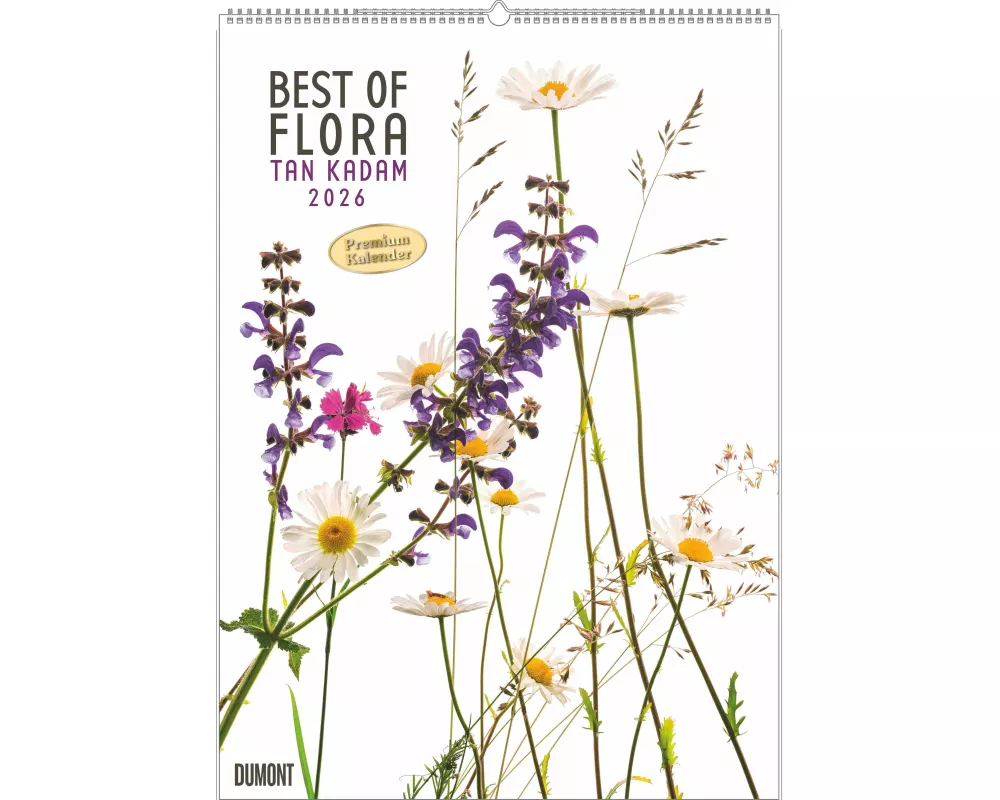 Titel DUMONT Best of Flora 2026 – Blumen-Kalender 50 x 70 cm, Foto-Poster im Großformat von Tan Kadam für Kunst- & Pflanzenliebhaber
