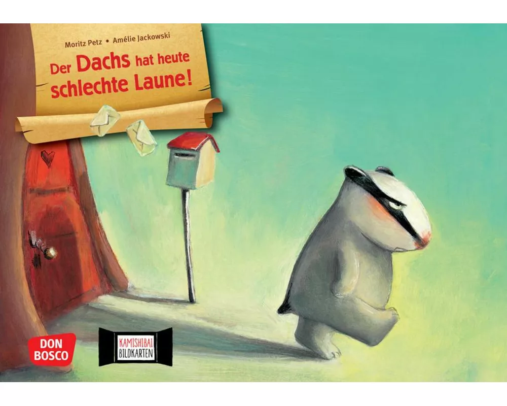 Der Dachs hat heute schlechte Laune. Kamishibai Bildkartenset