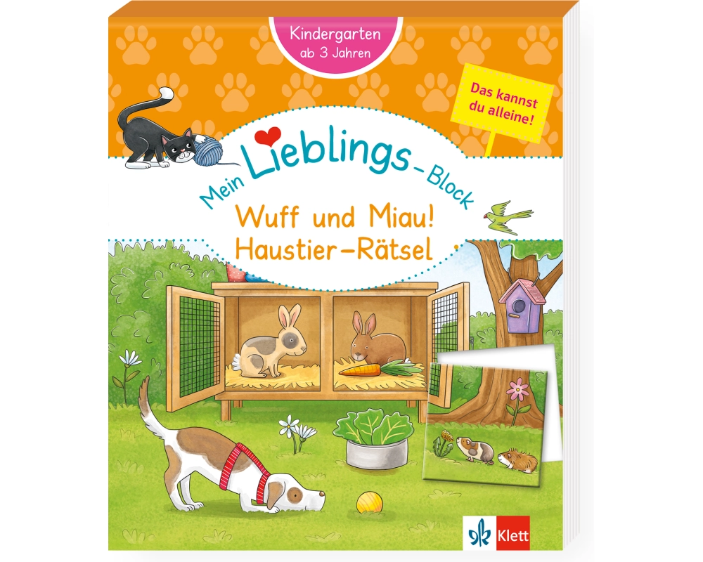 Klett Mein Lieblings-Block: Wuff und Miau! Haustier-Rätsel