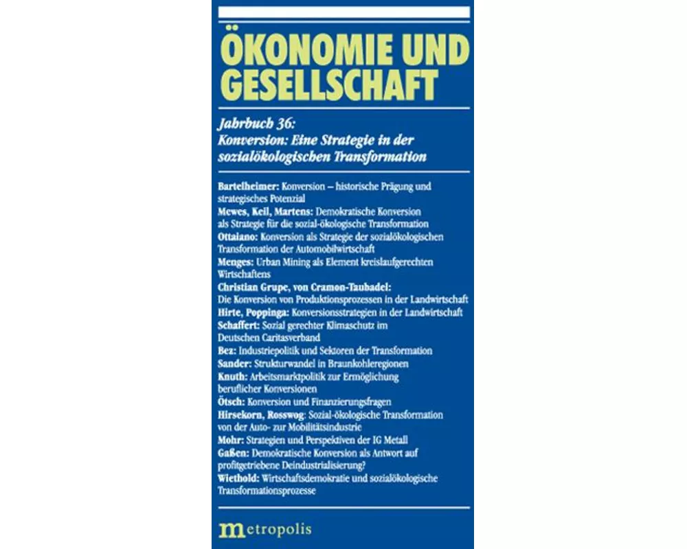 Konversion: Eine Strategie in der sozialökologischen Transformatio