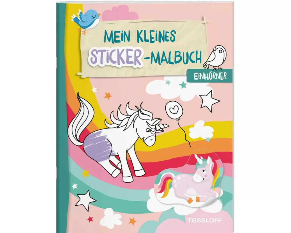 Mein kleines Sticker-Malbuch. Einhörner