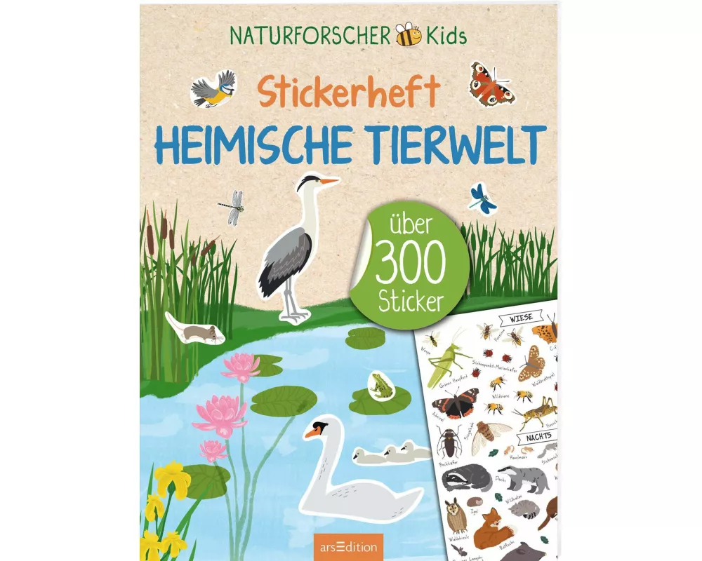 Naturforscher-Kids – Stickerheft Heimische Tierwelt