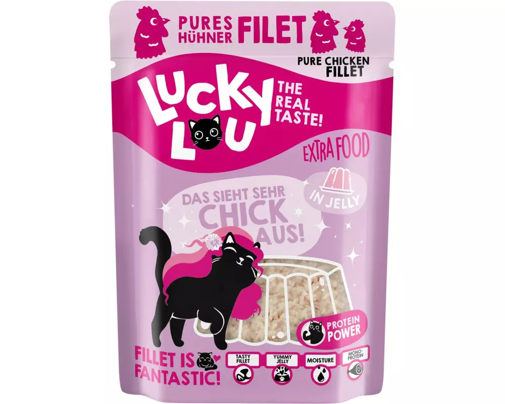 Lucky Lou Nassfutter Extra Food Hühnerfilet in Gelée, 70 g