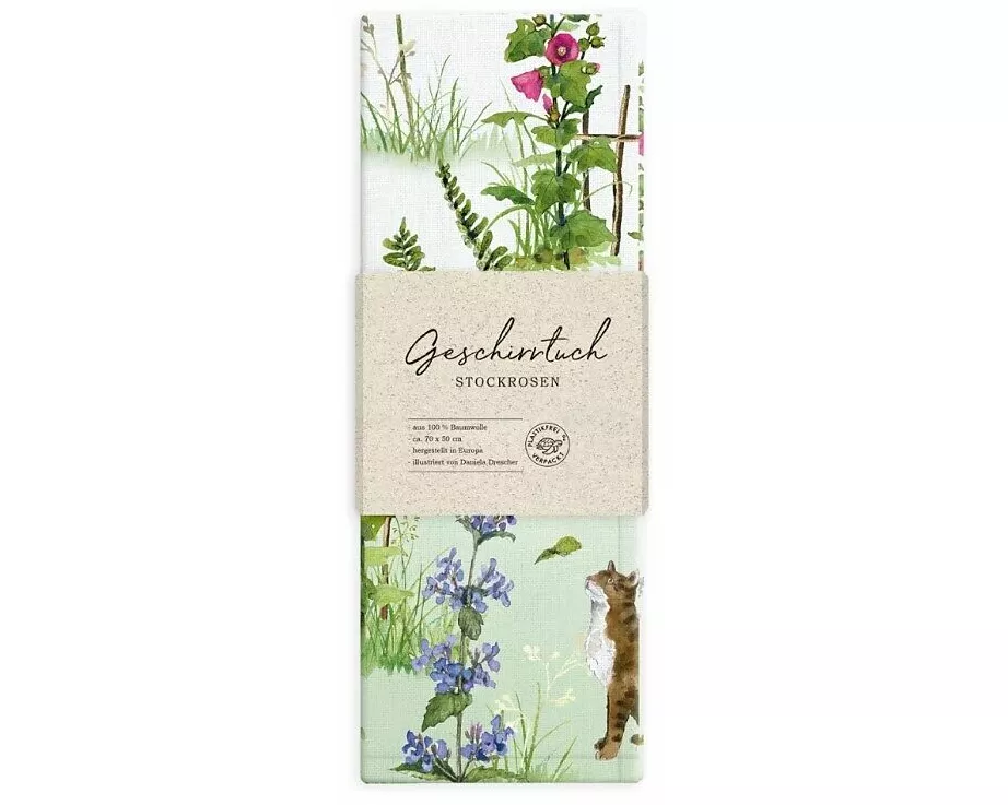 Geschirrtuch / Stockrosen