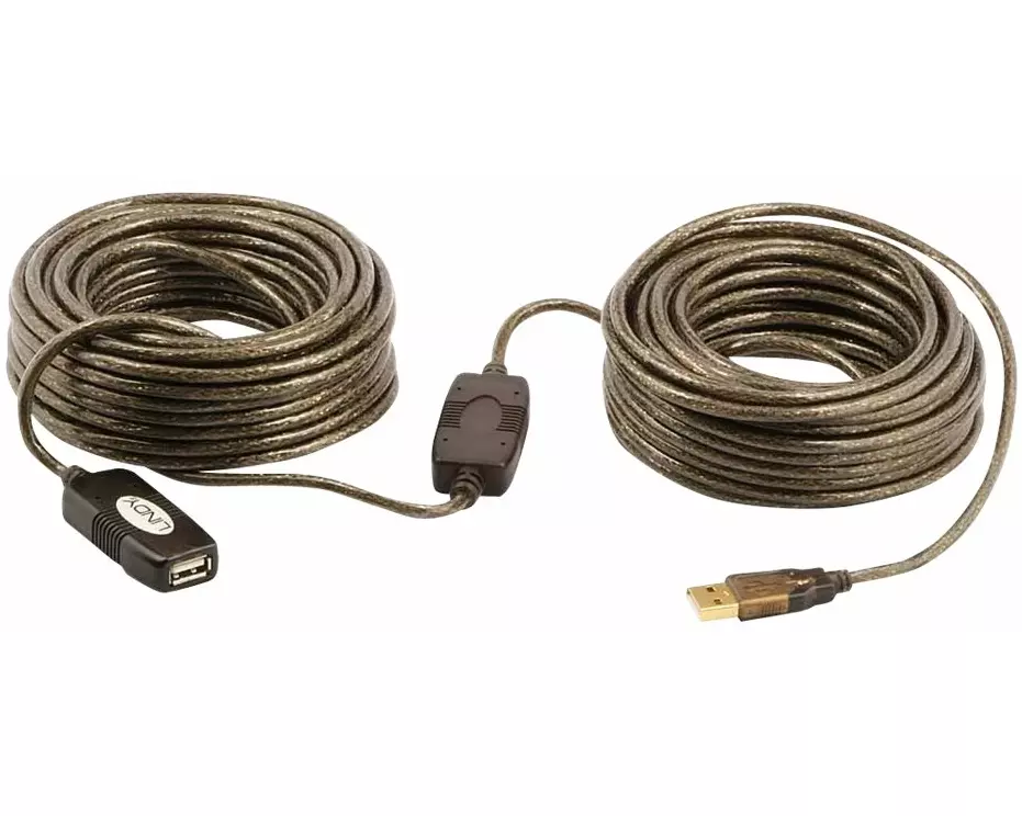 LINDY USB 2.0 Active Extension 20m, 480 Mbit/s, USB Bus Powered
