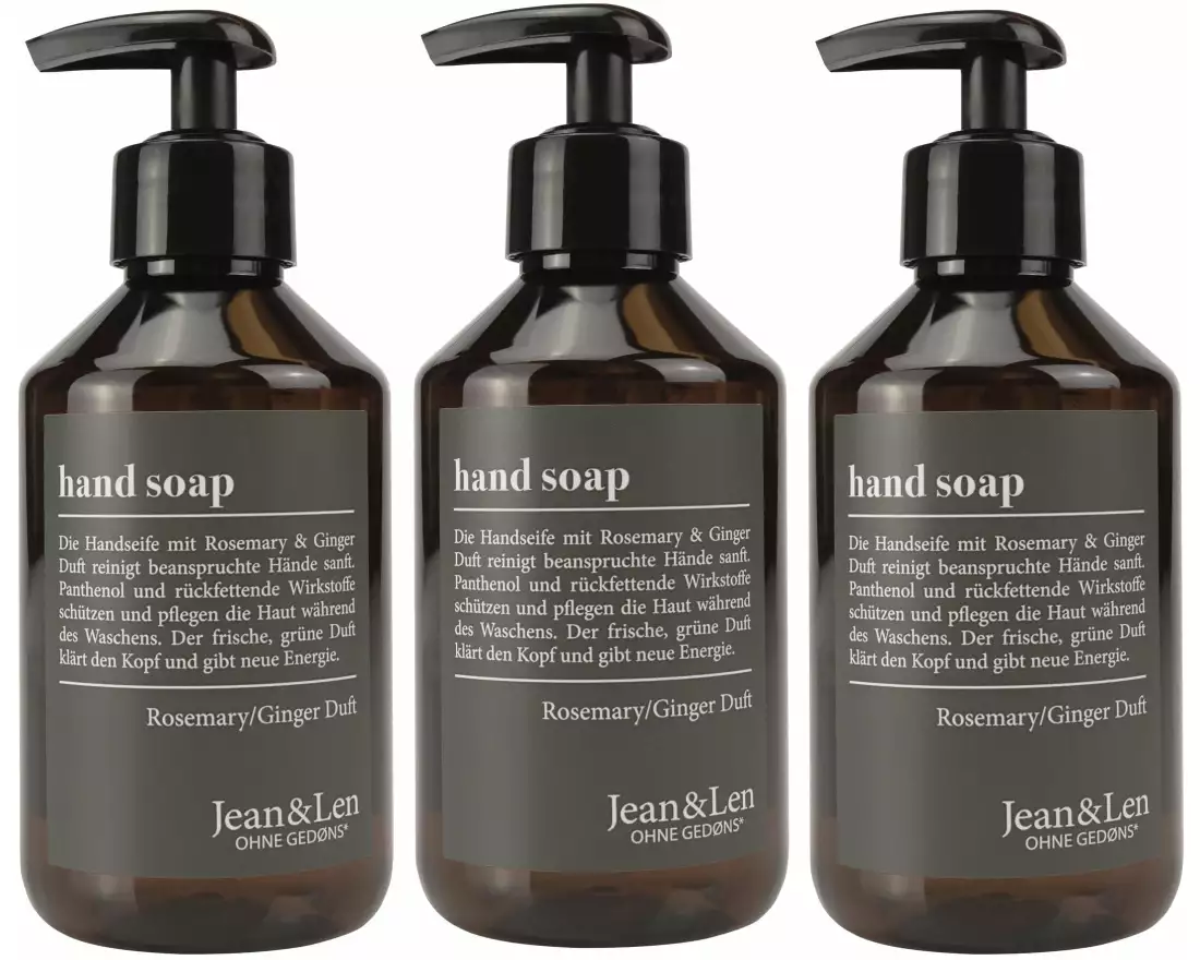 Jean & Len Flüssigseife Rosemary and Ginger 3 x 250 ml