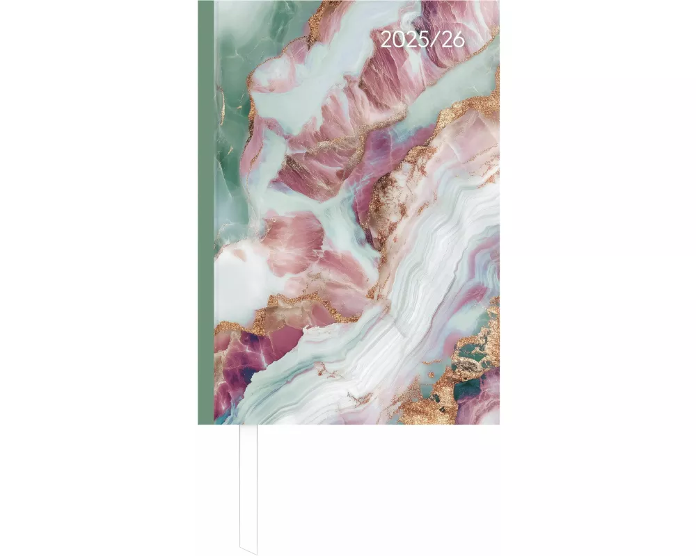 Alpha Edition - Campustimer Marble A6 2025/2026 – Semesterplaner A6 (ca. 10,5×14,8 cm) – Studenten- & Schülerkalender Weekly mit robustem Hardcover &