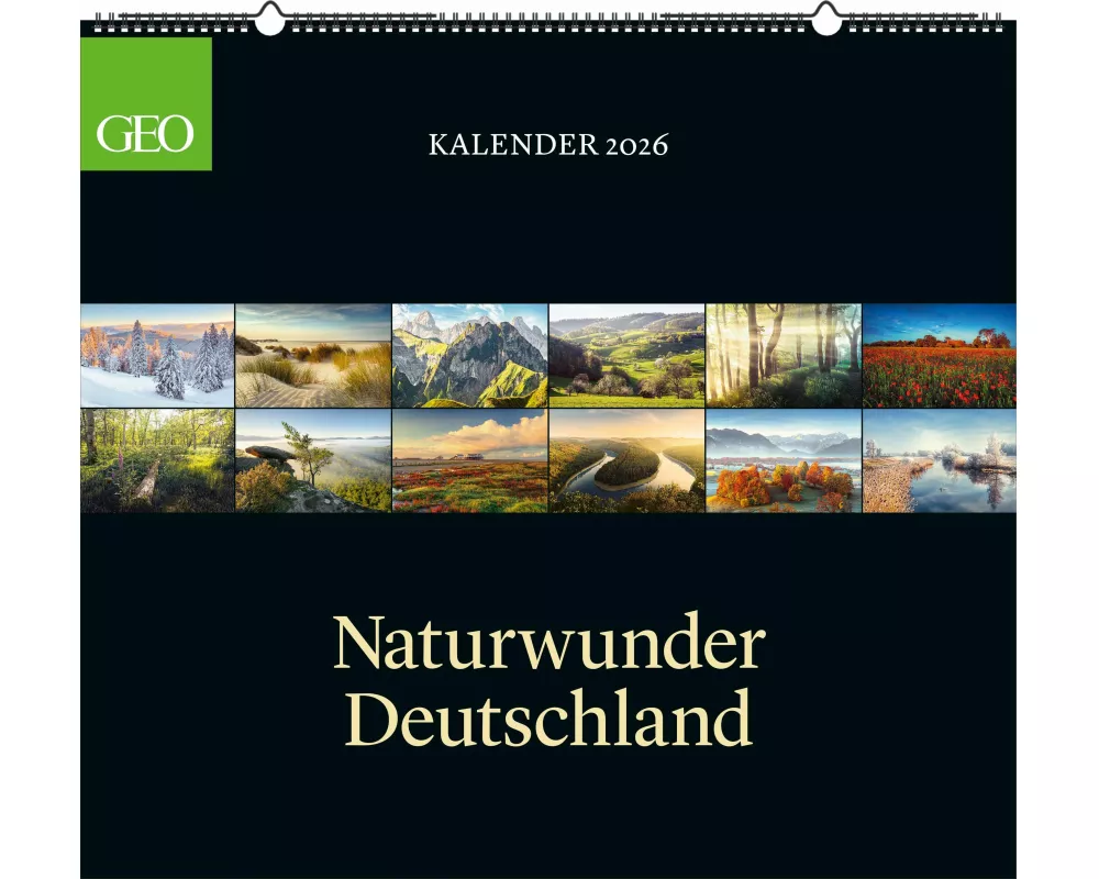 GEO - Naturwunder Deutschland 2026 – Wandkalender 60x55 cm, Naturfotografie-Kalender mit 12 Monatsblättern für Landschafts- & Deutschland-Liebhaber