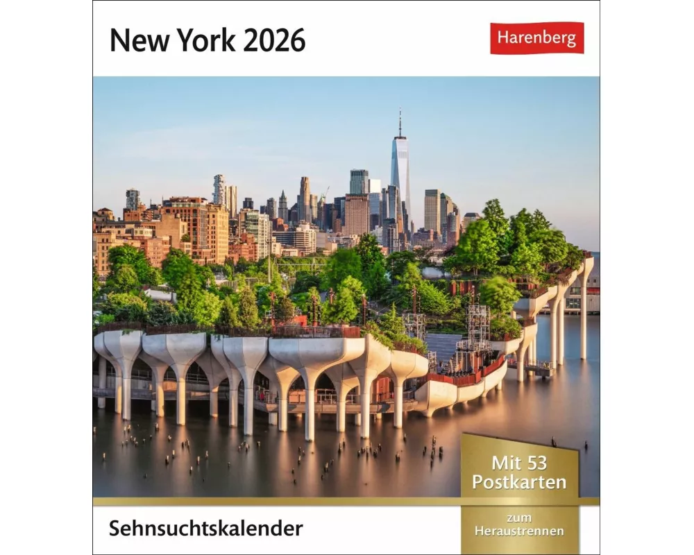 New York Sehnsuchtskalender 2026 - Wochenkalender mit 53 Postkarten