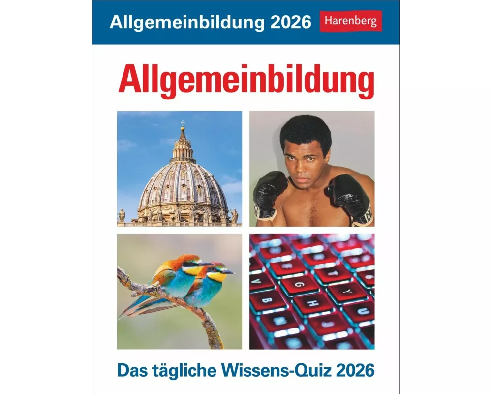 Allgemeinbildung Tagesabreißkalender 2026 - Das tägliche Wissens-Quiz