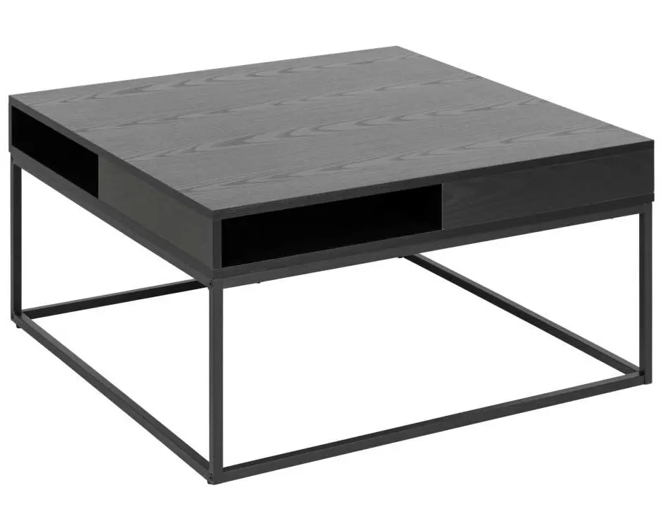 AC Design Couchtisch Willford 80 x 80 x 40 cm, Schwarz