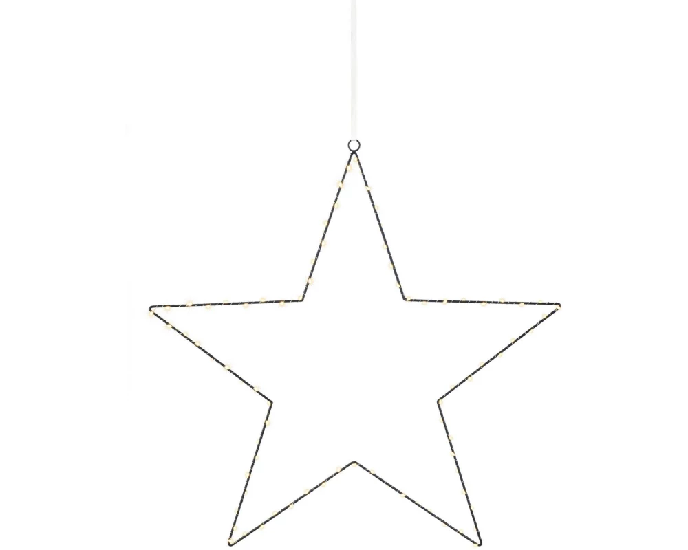 STT LED-Stern M, 80 LEDs, Schwarz