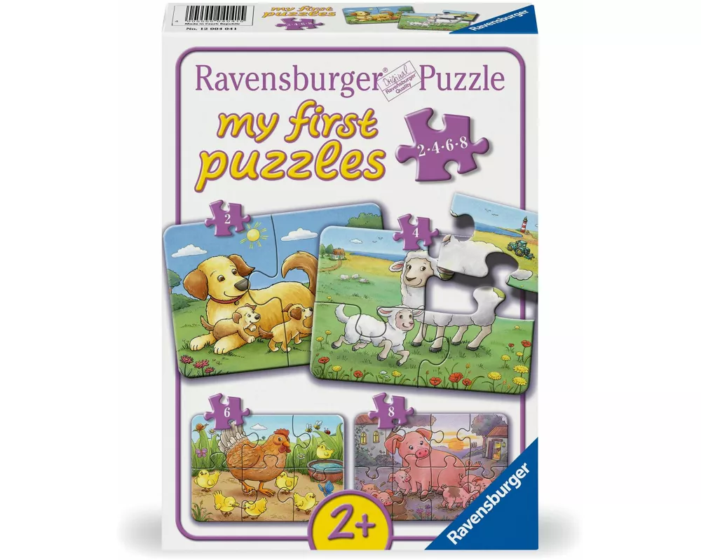 Kinderpuzzle 2, 4, 6, 8 Teile - Kleine Bauernhoftiere