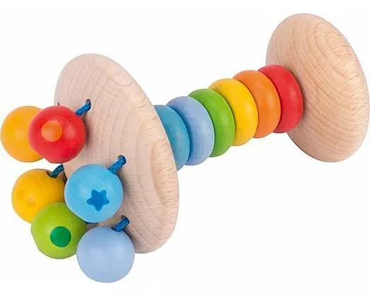 Greifling Elastik Stielrassel Regenbogen